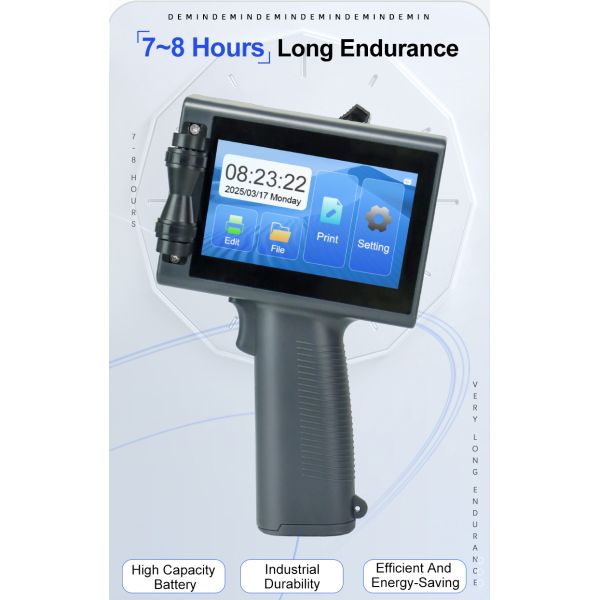 DEMIN T10 Handheld Inkjet Printer Production Date Two-Dimensional Code Logo Printer Packaging Bag Plastic Bottle Inkjet Printer