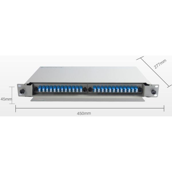 Pigtail Fiber Optic Distribution Frame , 24 Port Rack Mount Patch Panel Simplex