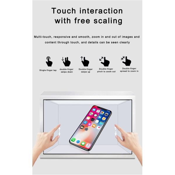 49 Inch Touch Screen Showcase Translucent Lcd Display Hologram Full HD