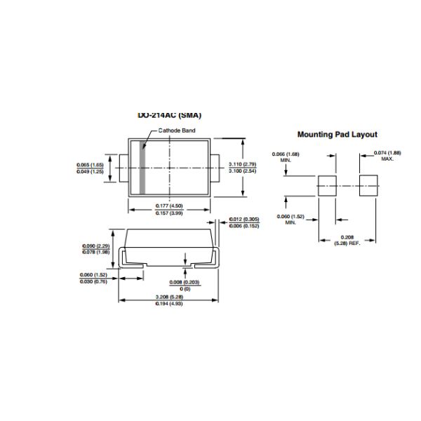 RF Integrated Circuit Chip BYG23M-E3-TR Ultrafast Avalanche SMD Rectifier