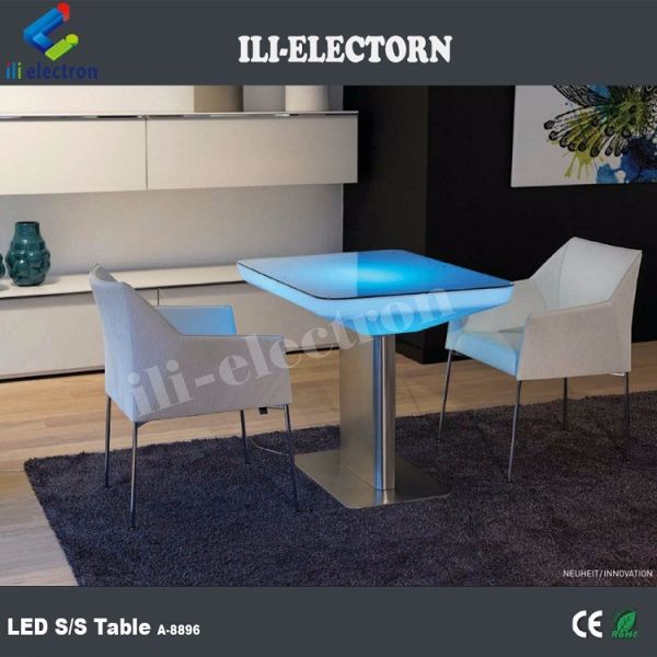 RGB remote control lighting plastic led square lounge table