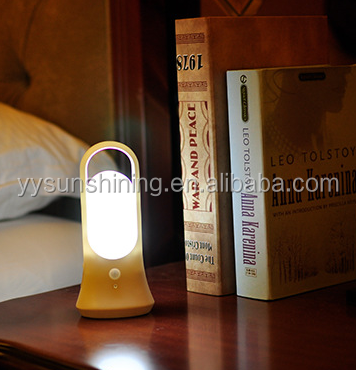 LED Motion Sensor Night Light with Switch Control and Plastic Lamp Body Material