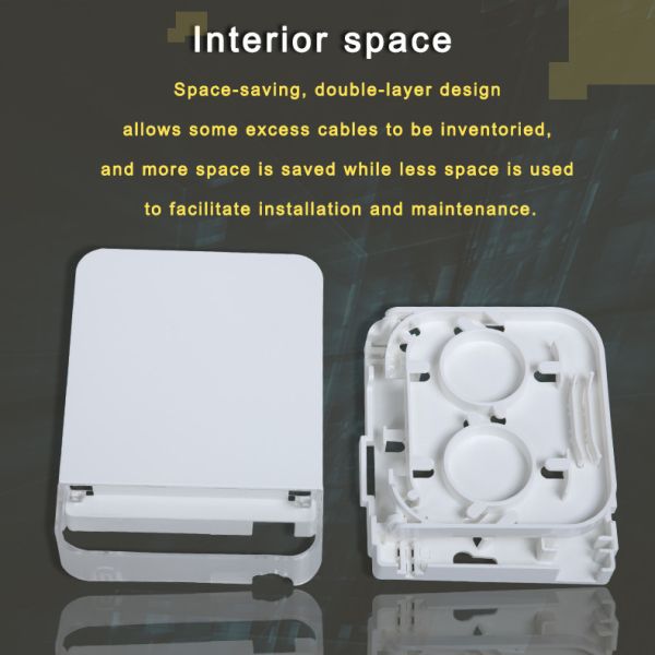 FTTH Termination Box ABS Fiber Optic Distribution Box G657A2 Flame Retardant