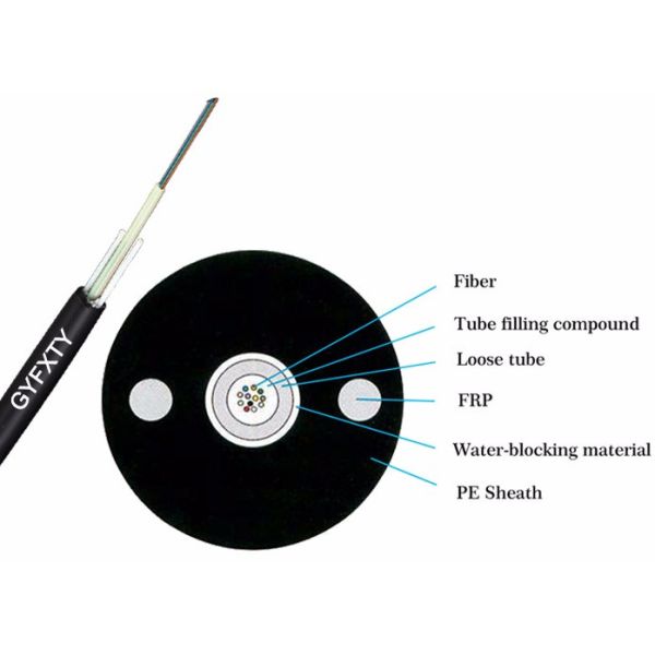 12Core Outdoor 6.0mm GYFXTY Flat Fiber Optic Cable