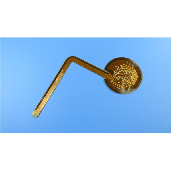 Flexible PCB Built on Polyimide With Wire Coil Pattern and Immersion Gold for Digital Camera