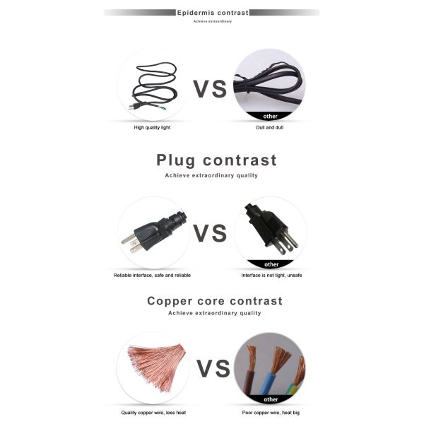 NEMA 5-15P to C5 Power Cord 18AWG SJT PVC Black