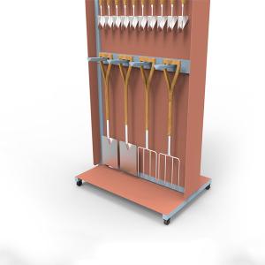 LH Custom Hardware Store Display Racks , Pegboard Tool Rack With Wheels