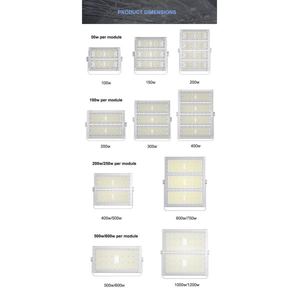 160lm/W LED Flood Light Soccer Stadium Sports Field Lighting