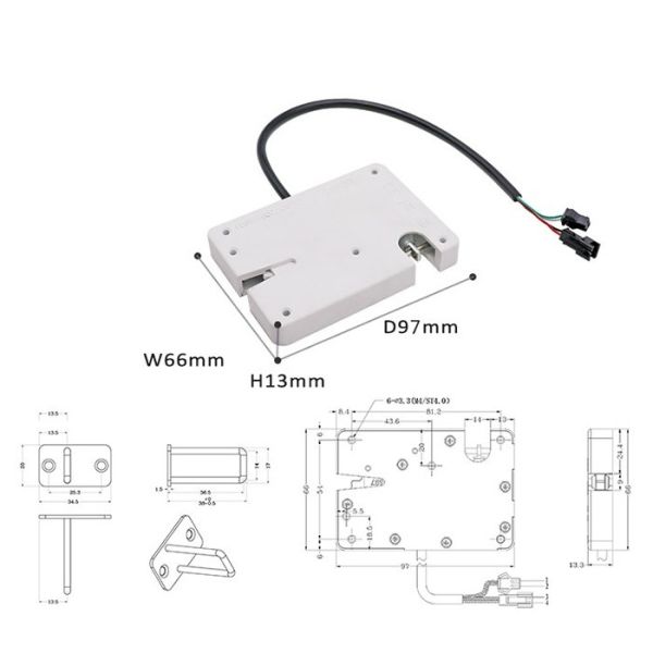 1.2A Waterproof Magnetic Lock , DC24V Electrical Cabinet Locks