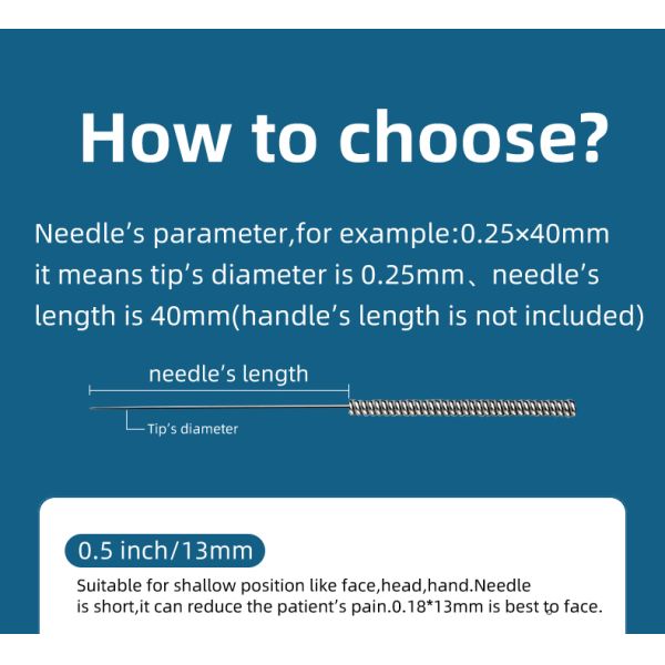 Custom Made Different Sizes Wholesale Disposable Chinese Acupuncture Needle Stimulator