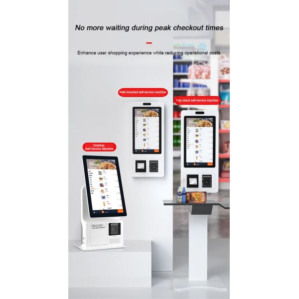 32 Inch Interactive In Store Ordering Kiosk With Voice Feedback for Enhanced User Experience