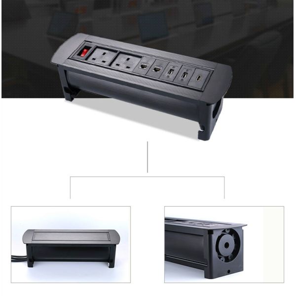 Electric Flip Universal Conference Table Socket Standard Grounding 110V 10A