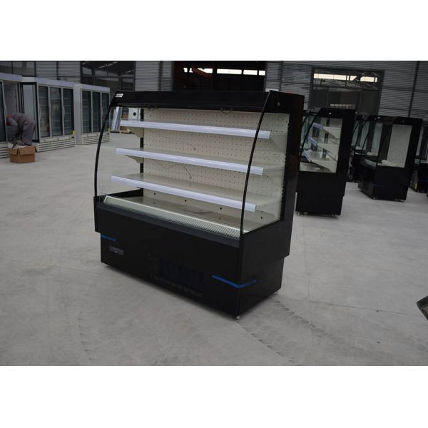 Air Cooling MultiDeck Open Display Refrigerator Semi Vertical