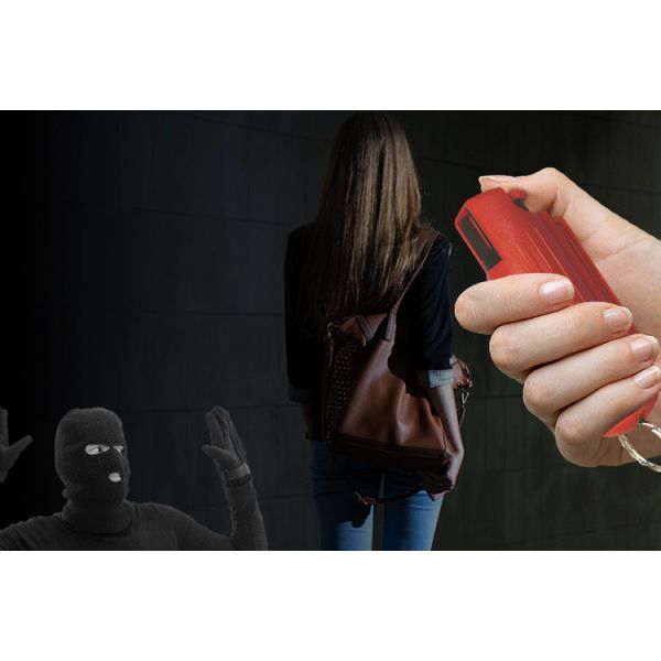 Pepper Spray Keychain quick release key ring for self defense storage OC Spray Finger Grip free training
