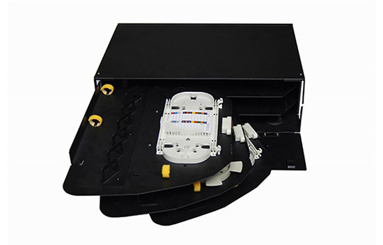 Solid Material Single Mode Fiber Patch Panel 19" Rotary 24/48/72/144 Port