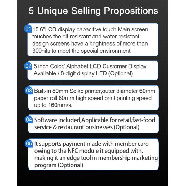 15.6 Inch Android Payment POS Machine For Billing QR Code Scanner
