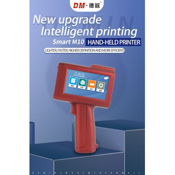 Demin M10 Code Printer Food Bag Hand-held Intelligent Inkjet Printer Date of Production Two-dimensional Bar New Product 2020