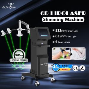 Quality 532nm 635nm 6D Lipo Laser Machine Weight Loss Body Slimming 600W for sale