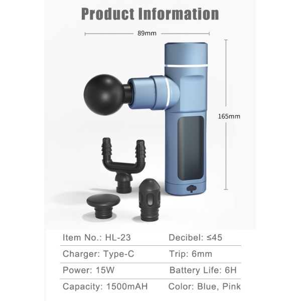 50W 2500mAh 4 Speed Mini Portable Massage Gun
