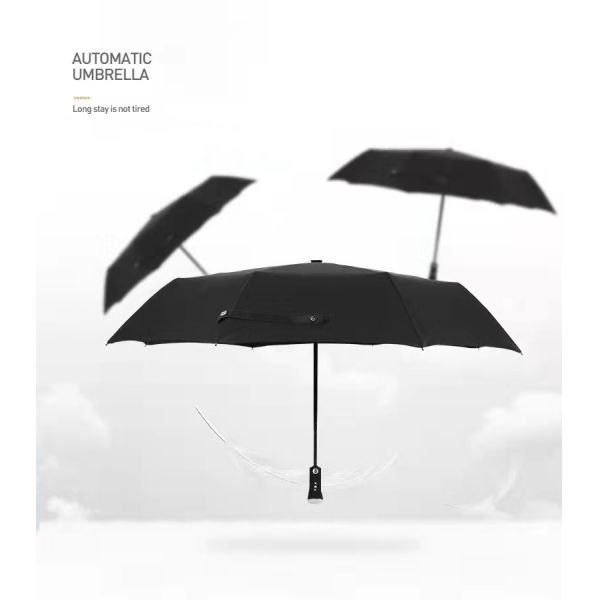 Minimalist Design Fully Automatic Folding Umbrella with Rechargeable Bluetooth Speaker