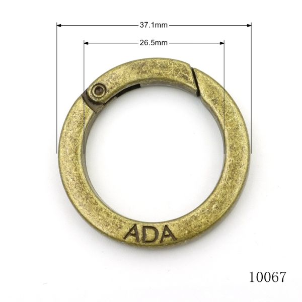 Brass Spring O Ring Corrosion Resistant Round Carabiner Clips Customizable