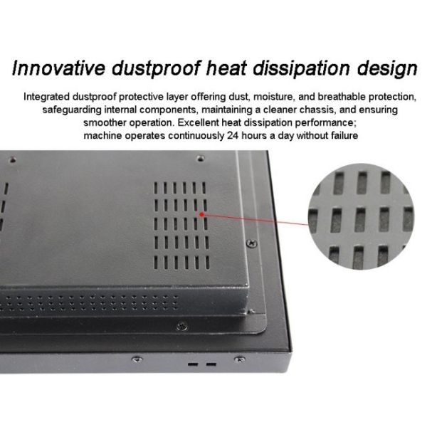 ZXTLCD Custom 21.5 Inch Fully Enclosed Dustproof Industrial Control Computer IP65 Waterproof Multitouch Steam-Proof Embedded Panel Mount