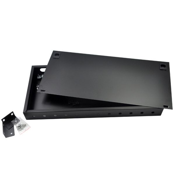 48 Ports 19inch Rack Mount Termination Box with Fiber Optic Patch Panel and 24 Core