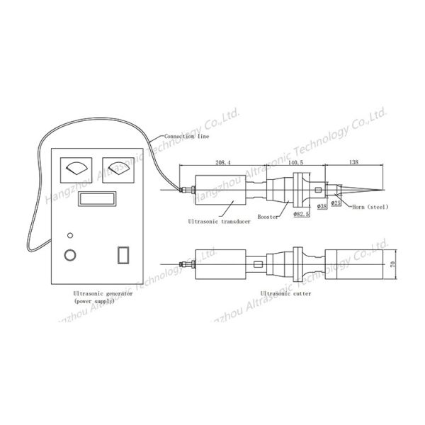 Continuous Controller Additional Blade Ultrasonic Cutting Machine 20khz