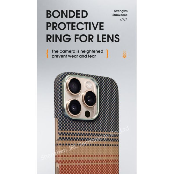 Customized Sunset Pattern Super Thin Aramid Carbon Fiber Mobile Cover for iPhone 17 Pro