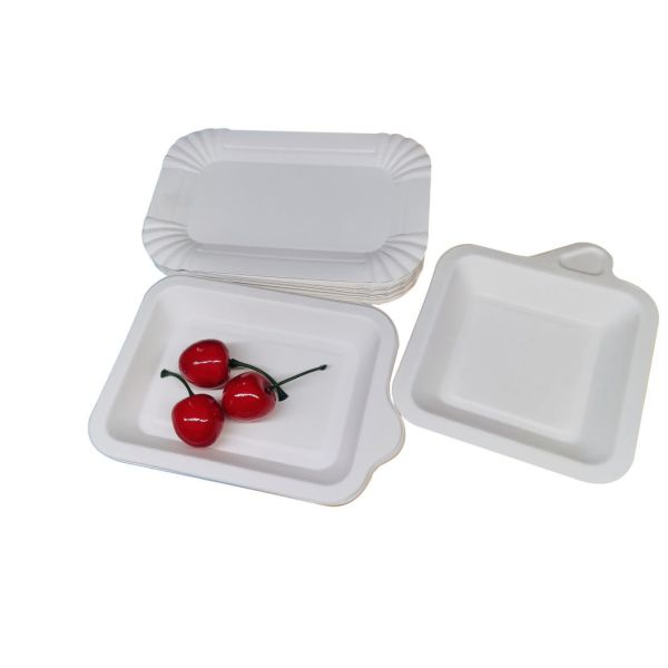 Customized Biodegradable Square Paper Plate with Eco-Friendly and Customized Request