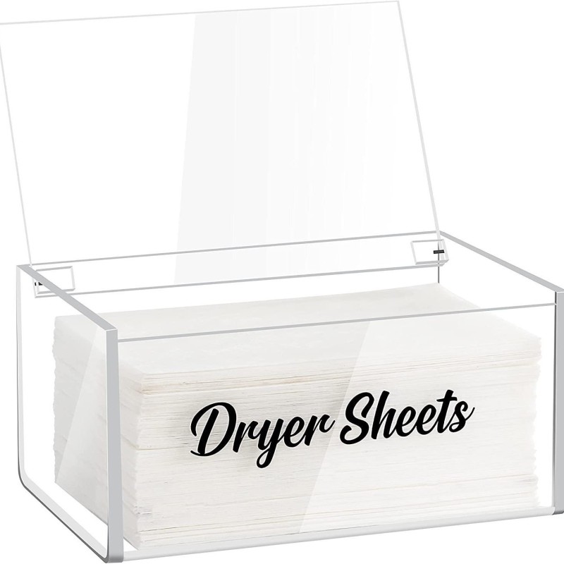 Multi-function Modern Plastic Container Storage Box Dryer Sheet Holder Dispenser for Kitchen Laundry Room Organization