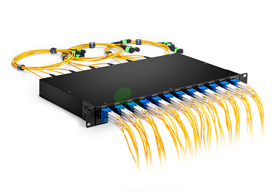 96 Fibers Singlemode 1U MPO MTP Cassette Flat