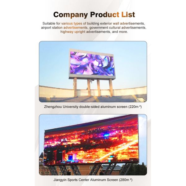 Customized Pixels Outdoor LED Screen Display for Advertising on Giant Digital Billboard