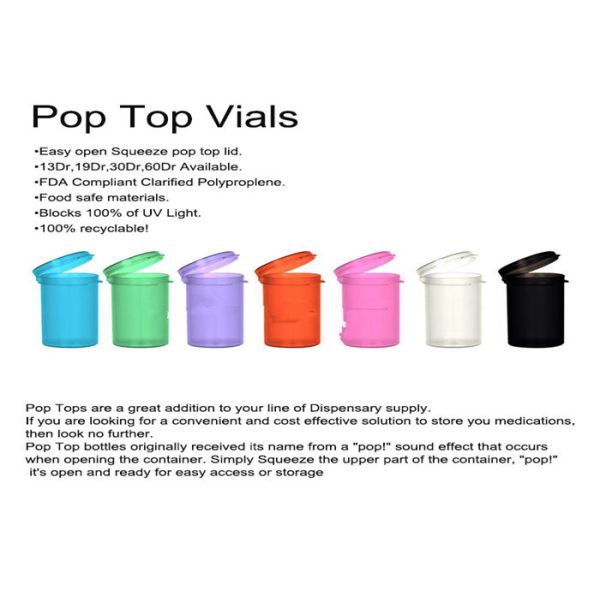Waterproof Durable Child Resistant Vials Environmental Friendly With Customized Design