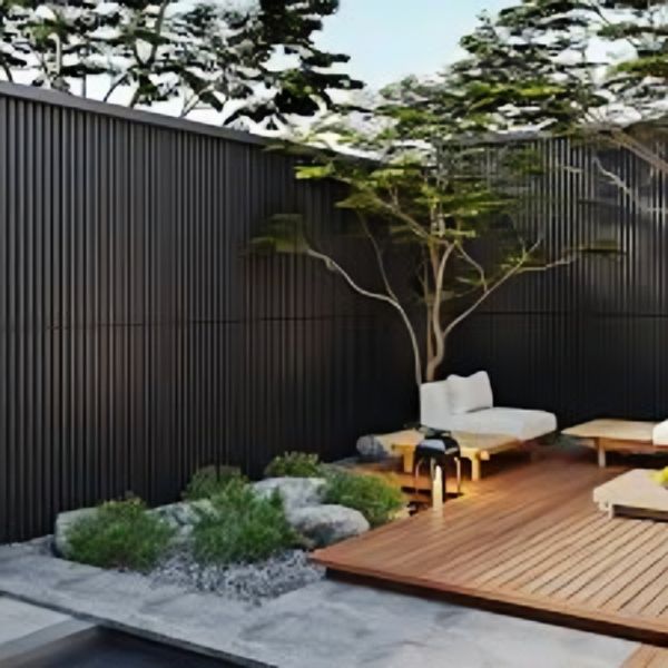 160*24mm WPC Fluted Louver Wall Panel Interior Stain Proof