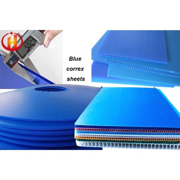 Eco Friendly Smooth Blue Corrugated Plastic Sheets Corrosion Resistant