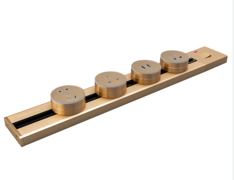 Removable Power Socket, Concealed Mounting Track And Power Adapter For Commercial