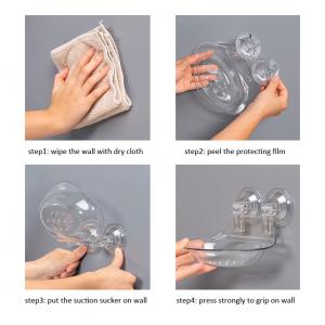 Quality PET Plastic Soap Holder Self Adhesive Soap Dish Wall Mounted, Bar Soap Sponge Holder for Shower, Bathroom, Tub- Clear for sale