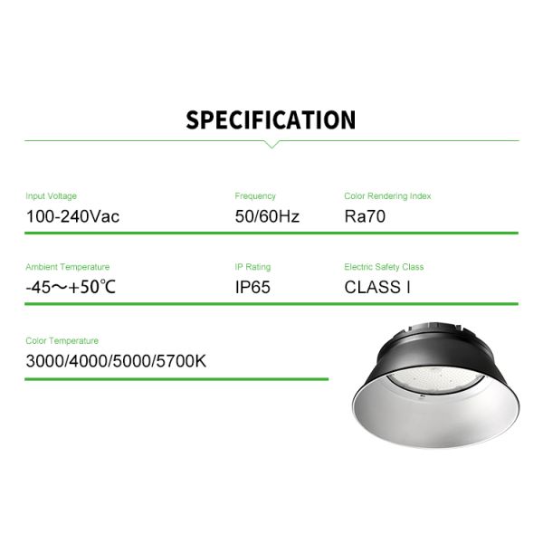 110 Beam Angle Ufo 200 Watts Led High Bay Light Ra70