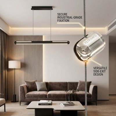 Brass Side Exit Suspension Cable Gripper 1-1.5mm Self Locking for Ceiling Light Pendant Hanging Kit