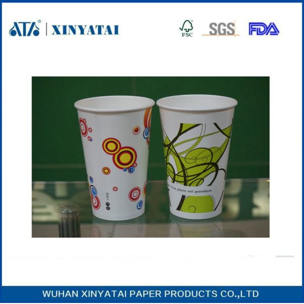 Biodegradable Customized Paper Cups 8oz Disposable Coffee Cups for Cold Drink