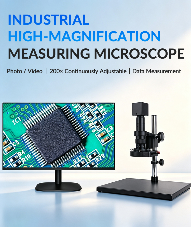 2K 4K HD Electronic Microscope 0.7X-4.5X Digital Video Microscope Industrial Magnifier Taking Photos