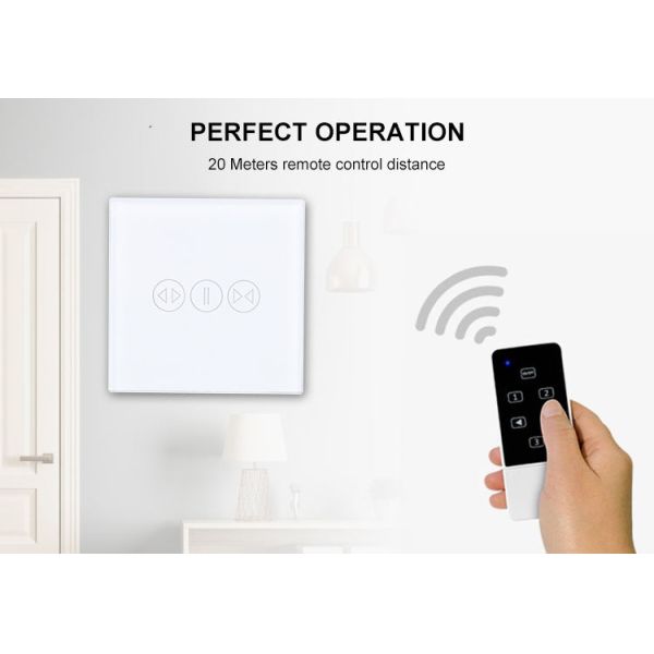 Smart Home WIFI Switch Eu/us Standard Wall Touch Control Curtain Switch Work With Google/alexa For Electric Curtain Swit