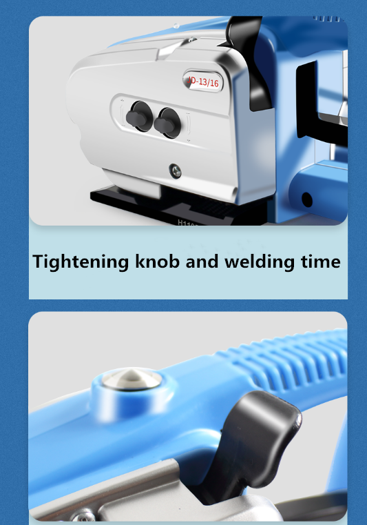 Easy to Operate Electric Handheld PP/Plastic Strapping Tool with Alloy Welded Plate