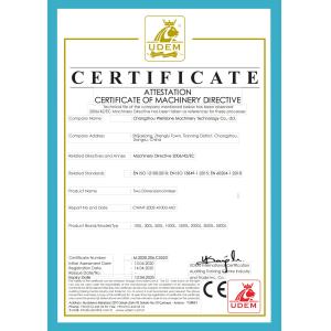 Changzhou Welldone Machinery Technology Co.,Ltd Certifications