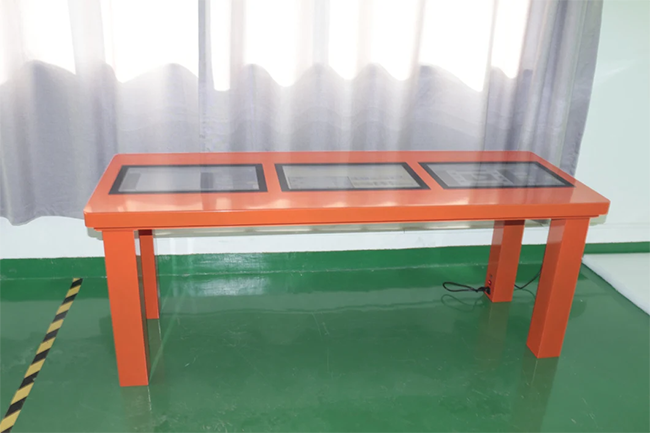 Free standing 21.5 inch indoor lcd interactive Windows or windows system coffee game smart touch screen table