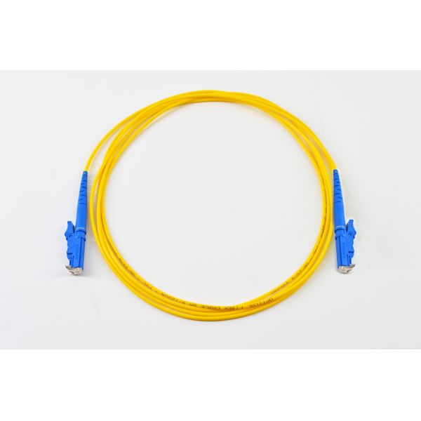 Durable Fiber Optical Patch Cord E2000/APC E2000/UPC Low Smoke Zero Halogen Jacket