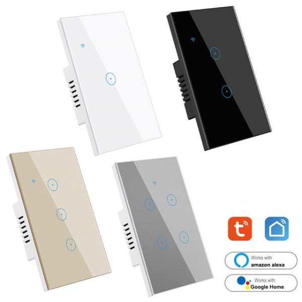 Glomarket 600W Tuya Smart Switch 3 Gang Smart Light Switch Dimmer