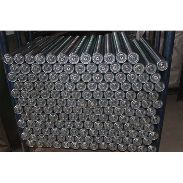 Galvanized Sprocket 50mm Steel Conveyor Roller With 11 Teeth 13 Teeth