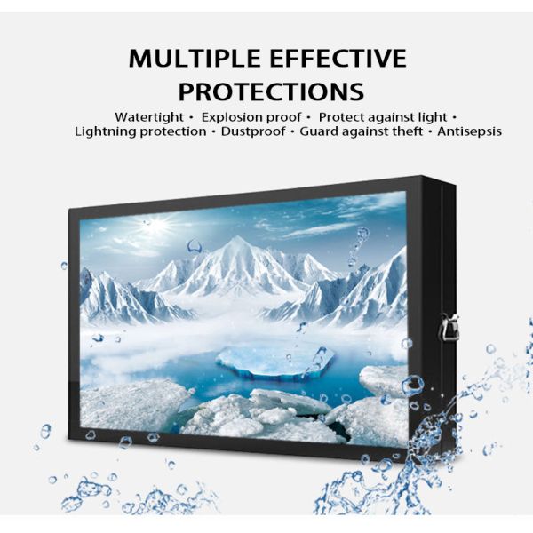 75 Inch Waterproof Lcd Digital Signage Outdoor Wall Mounted